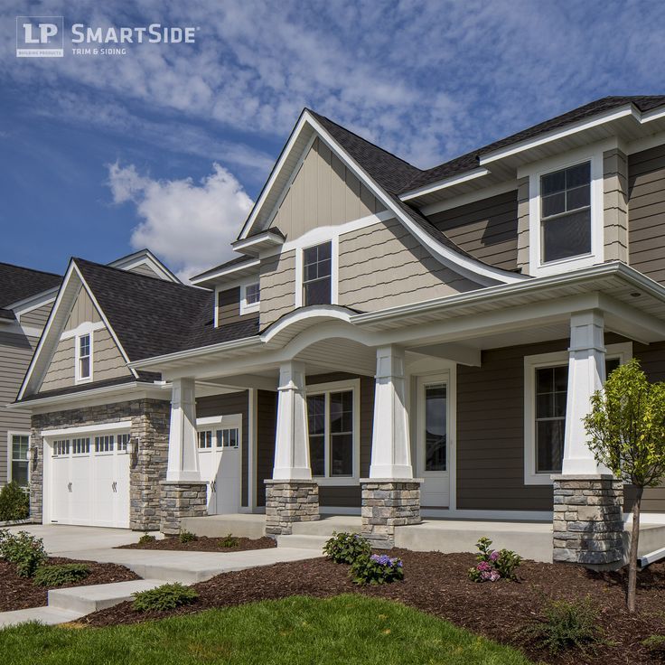LP Siding on Contemporary Suburban Home