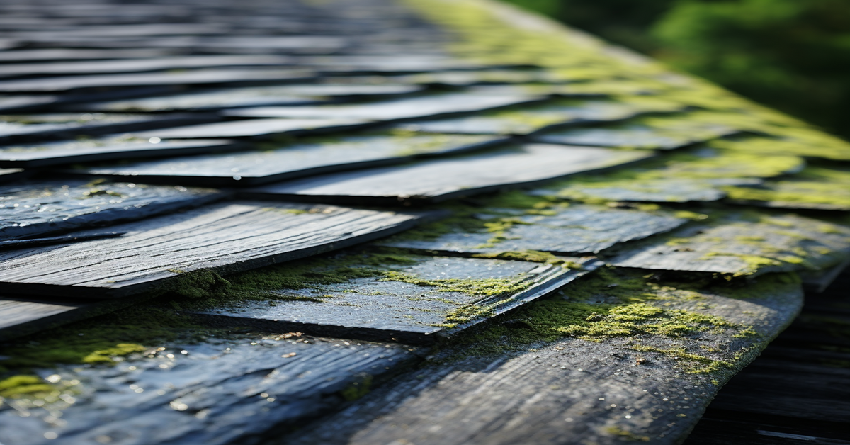 moss growing on roof shingles